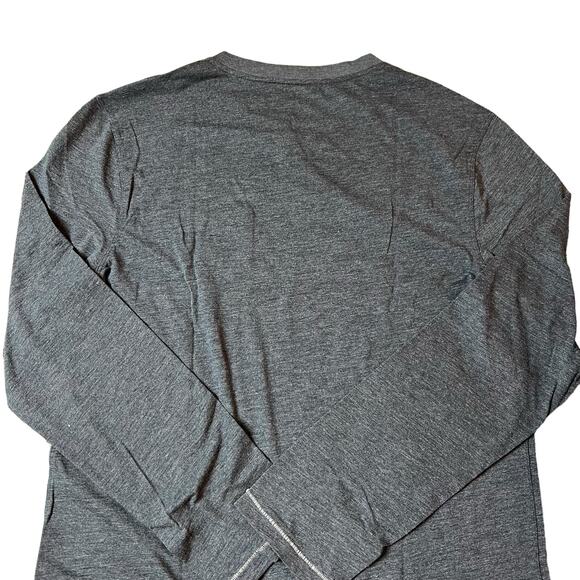 LUNYA LAHGO Restore Long Sleeve Henley Charcoal Pocket Lounge Sleep Small NEW - Picture 7 of 9
